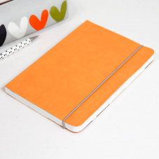 Caroline Gardner Orange Heart Print A5 Notebook